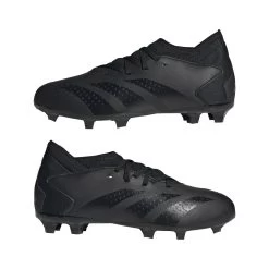 Scarpe Da Calcio Per Bambini Adidas Predator Accuracy.3 FG - Nightstrike Pack -Negozio Di Attrezzature Per Il Calcio adidas gw4610 10 footwear photography mirrored pair view white 000