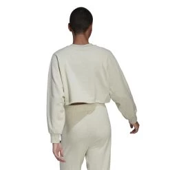 Felpa Da Donna Adidas Sportswear Studio Lounge Summer -Negozio Di Attrezzature Per Il Calcio he1717 5 apparel on model back view white