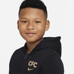 Nike Felpa Con Cappuccio Con Zip Intera Bambino Chelsea 2022/23 -Negozio Di Attrezzature Per Il Calcio nike dn3192 010 c prem