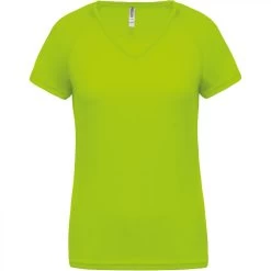 T-Shirt Donna Collo V Proact Sport -Negozio Di Attrezzature Per Il Calcio ps pa477 lime